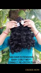 SAS Hair Extensions  Baby Curly Weft
