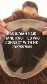 Sas_ Indian Hair Extension Hand Knotted Wig Available Here